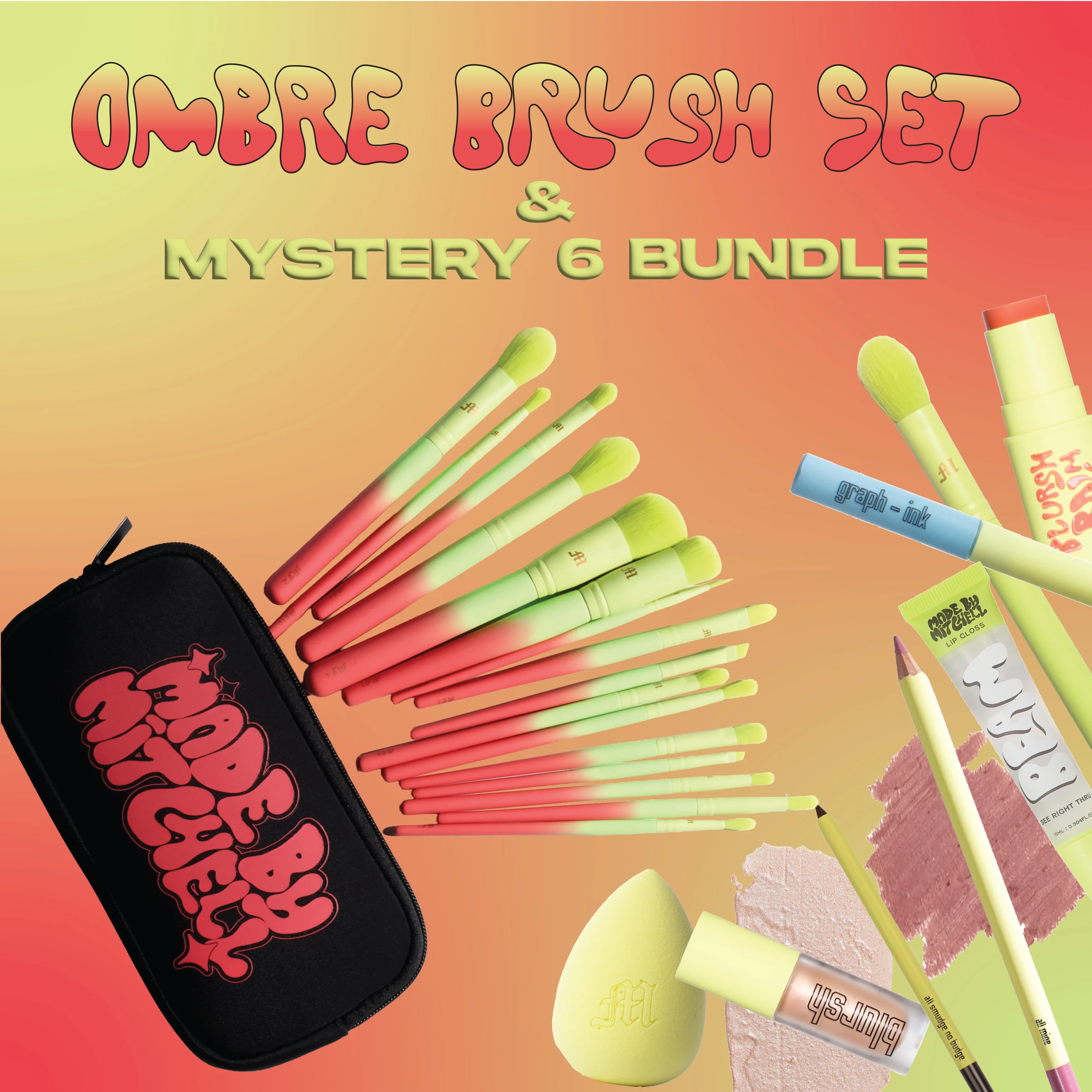 16 Piece Ombre Brush Set + 6 Piece Mystery - Image 5