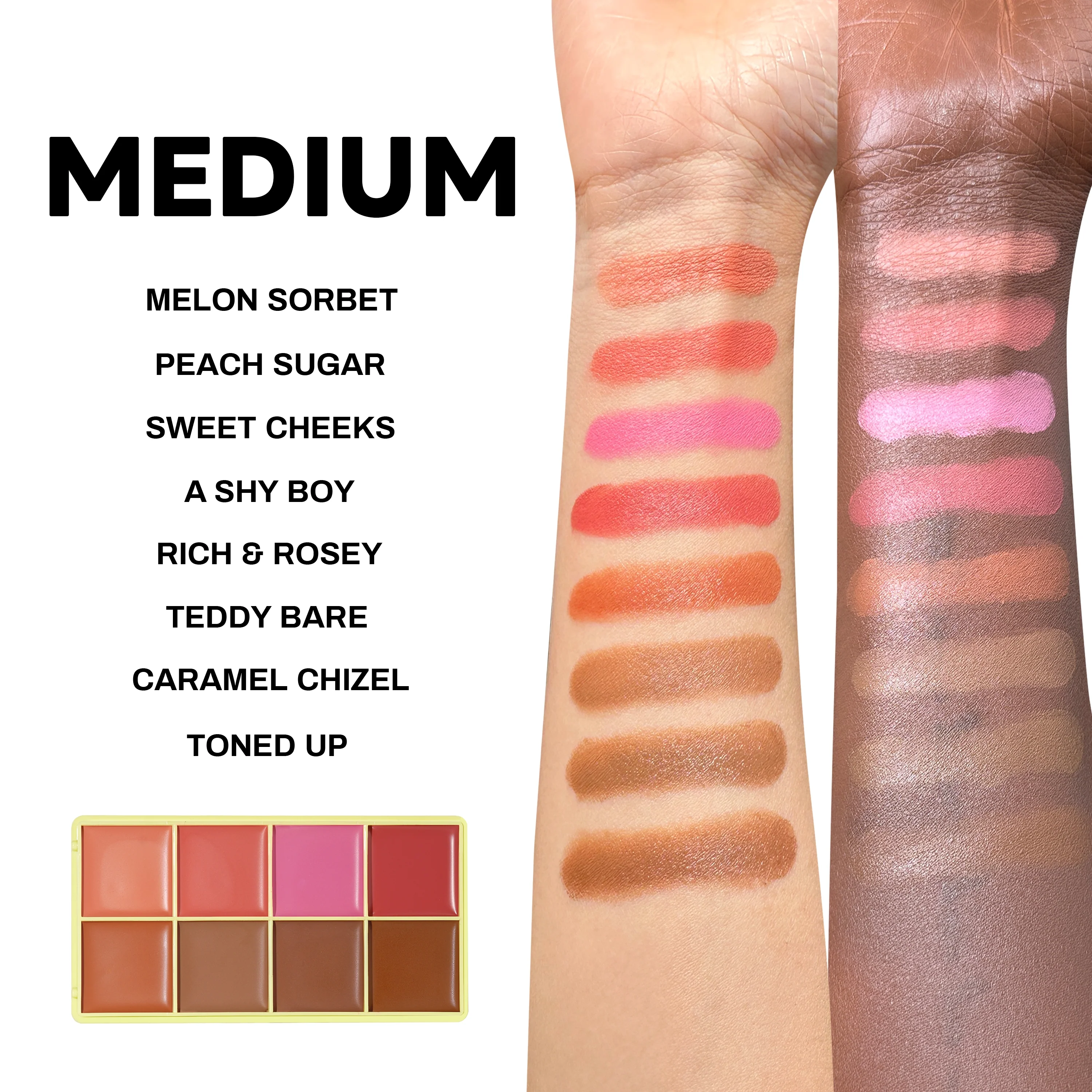 Curve Case Matte - Matte Cream Blusher & Bronzer Palette - Image 7